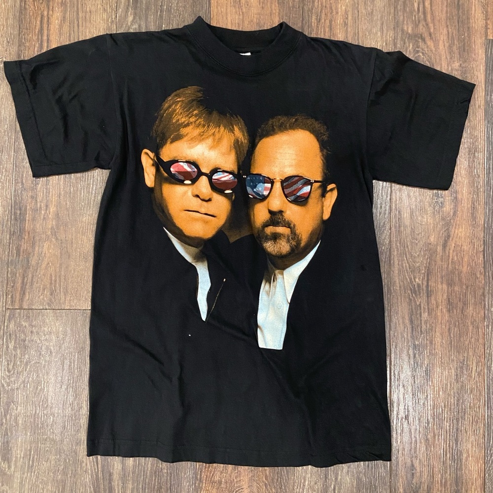 VTG - billy joel & elton john tour tee 98 world tour medium